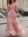 Zoe | Elegant Light Pink Maxi Wedding Dress