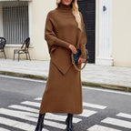 Scarlett™ - Stylish Turtleneck Sweater and Skirt Set