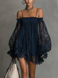 Camille | Elegant Lace Off Shoulder Mini Dress