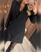 Reese™ | Long-Sleeved Pleated Dress