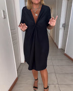 Evelyn - V-Neck Elegant Dress