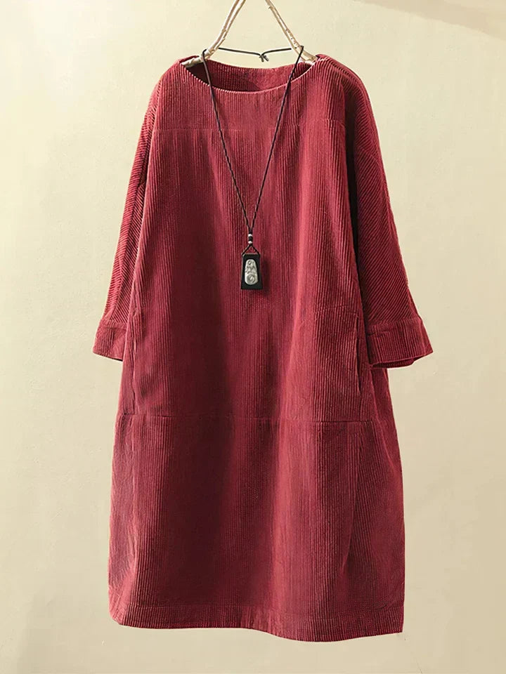 Comfortable Vintage Corduroy Tunic
