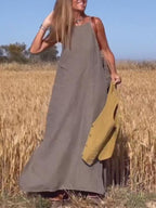 Casual Sleeveless Long Dress for Women