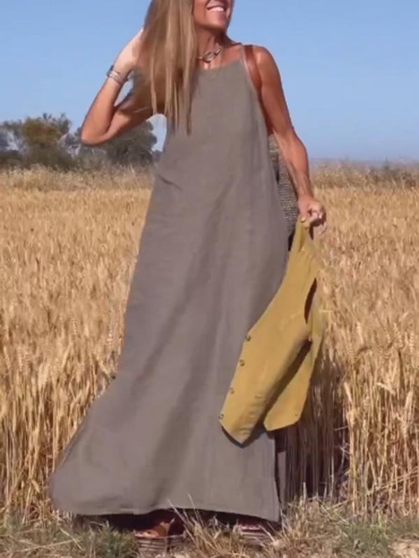 Casual Sleeveless Long Dress for Women