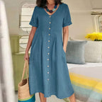 Yasmin™ - Effortless Buttoned Dress