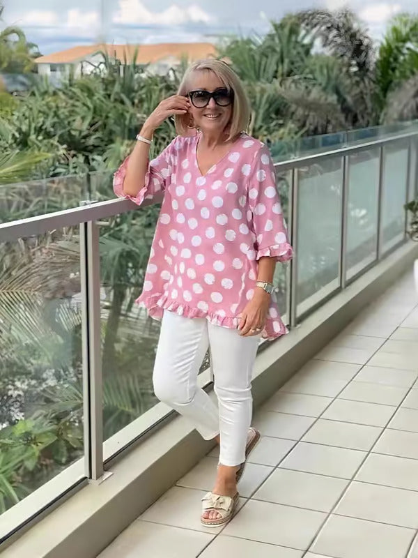 Stylish V-Neck Blouse