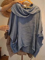 Tanith - Relaxed Fit 3/4 Sleeve Draped Neck Blouse