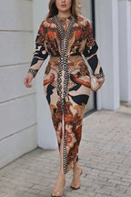Eva | Sun Escape Unique Print Dolman Midi Dress