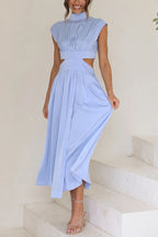 Quincy | Midi Dress with Cut-Out and Pockets