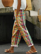 MICHELLE | COMFORTABLE CHECKERED PANTS