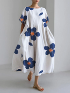 NORA™ | Flattering Summer Floral Maxi Dress