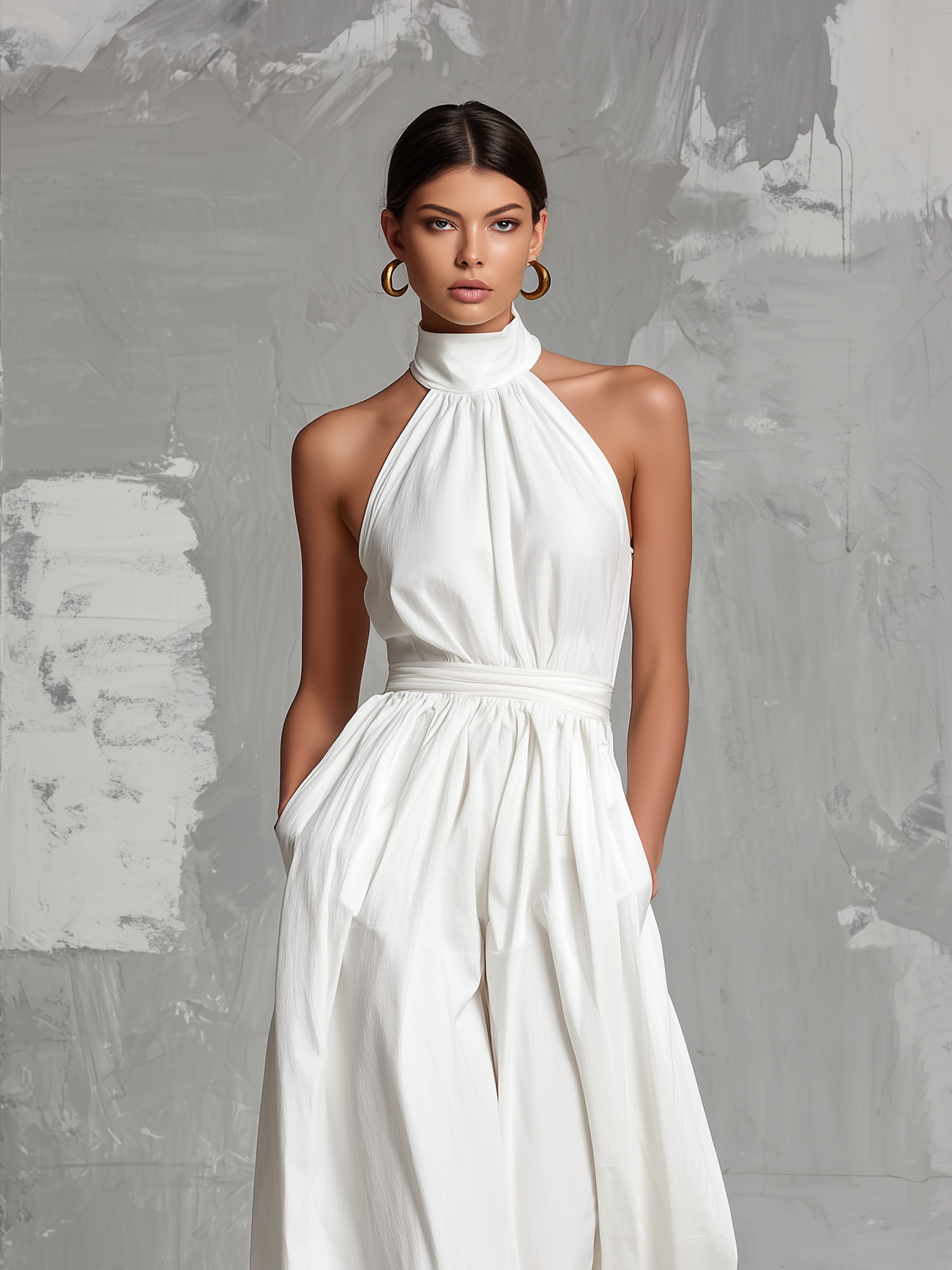 Women's Elegant Sleeveless Halter-neck Jumpsuit