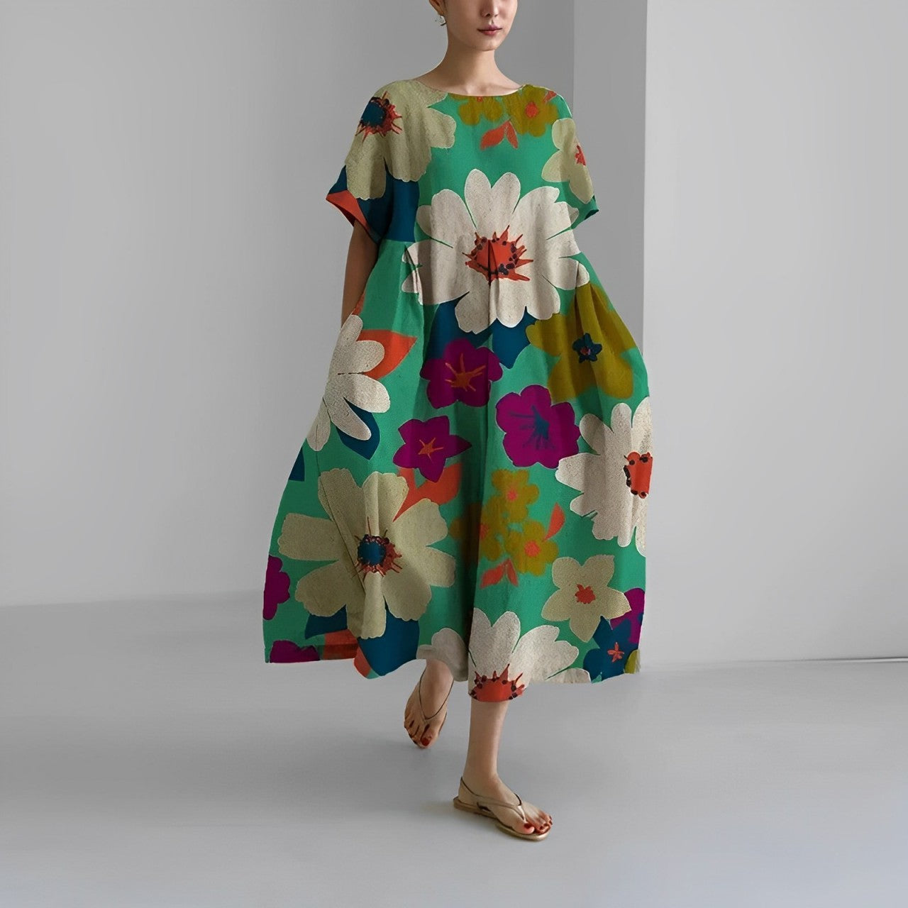 Daisy - Retro Big Swing Loose Maxi Dress