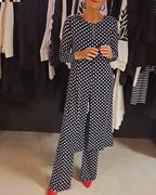 Greta | Polka Dot Ensemble with Feminine Charm