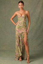 Esmeralda | Asymmetrical Bodycon Dress with Ruffles