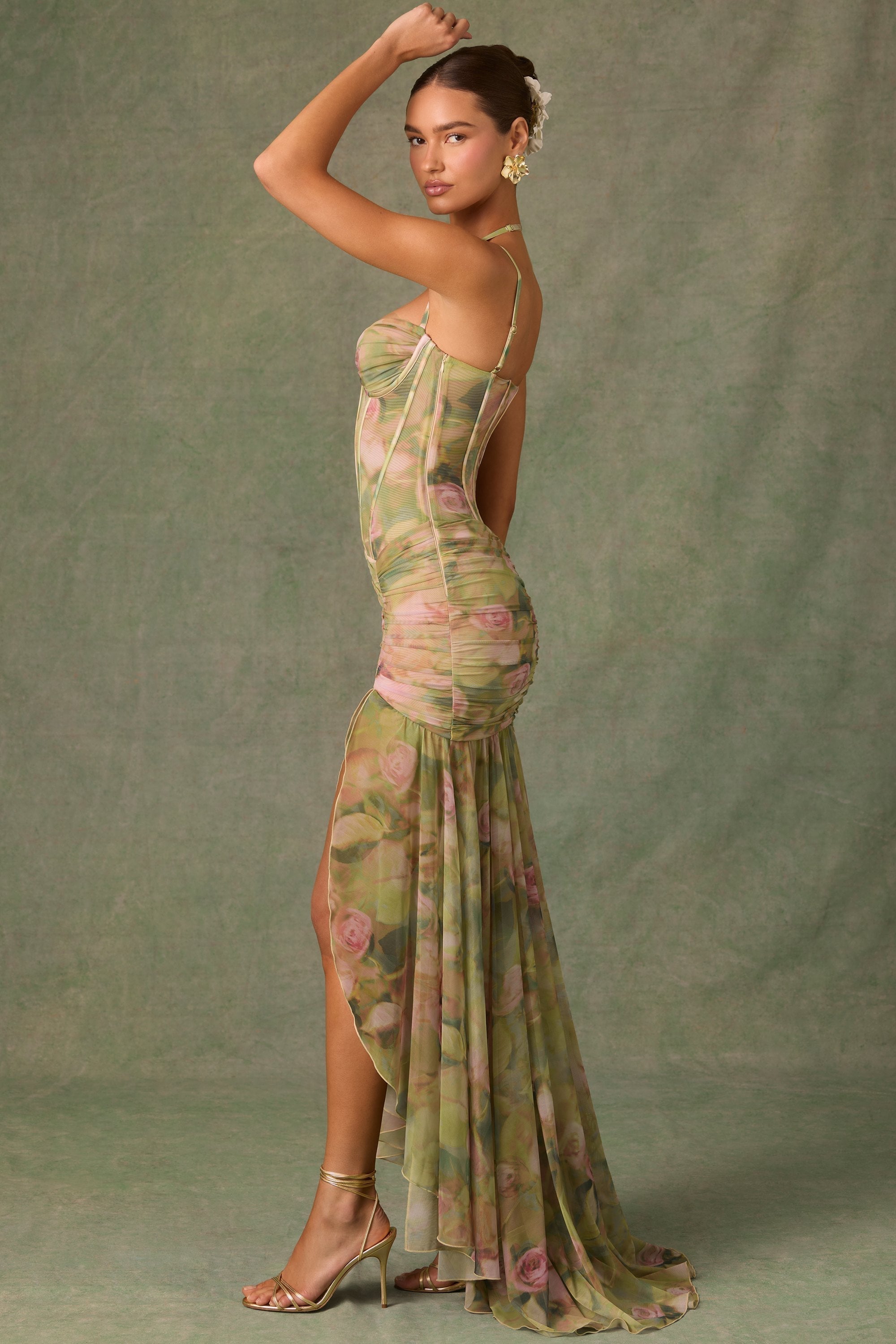 Esmeralda | Asymmetrical Bodycon Dress with Ruffles