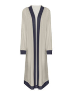 Contrast Color Sleeveless Cardigan Jacket and Pants Set