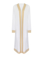 Contrast Color Sleeveless Cardigan Jacket and Pants Set