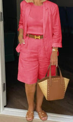 Reagan | Women's Blazer & Bermuda Shorts Two-Piece Suit Set
