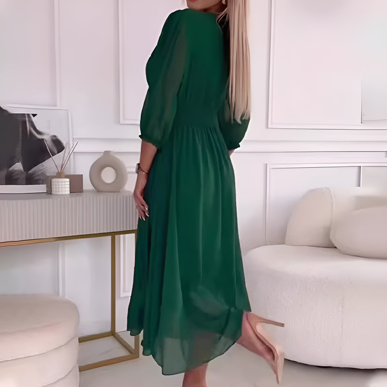 Nia | Elegant Wrap Wedding Guest Maxi Dress