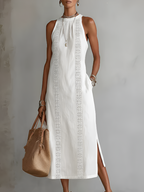 Jimena | Relaxed Lace White Maxi Dress