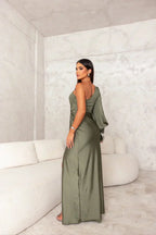 Estella - One-Sleeve Elegant Wedding Guest Maxi Dress