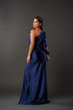 Estella - One-Sleeve Elegant Wedding Guest Maxi Dress