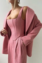 Imogen | Women's Herringbone Three Piece Suit Set