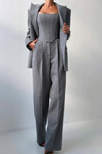 Imogen | Women's Herringbone Three Piece Suit Set