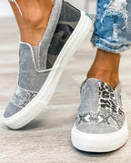 Quinny | Casual Leopard Print Canvas Shoes