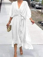 Lucinda | Elegant Flowing Luxe Chiffon Dress
