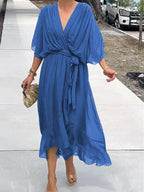 Lucinda | Elegant Flowing Luxe Chiffon Dress