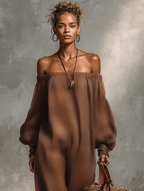 Women's Minimalist Strapless Long-sleeved Jumpsuit