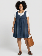 Karen | Vintage Washed Soft Cotton Feel Denim Maxi Dress