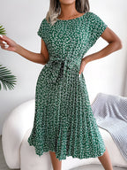 Jennifer™ | Flower Pleated Elegance Dress