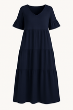 Sadie | Elegant V-Neck Tummy Covering Dress