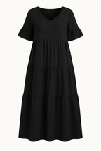 Sadie | Elegant V-Neck Tummy Covering Dress