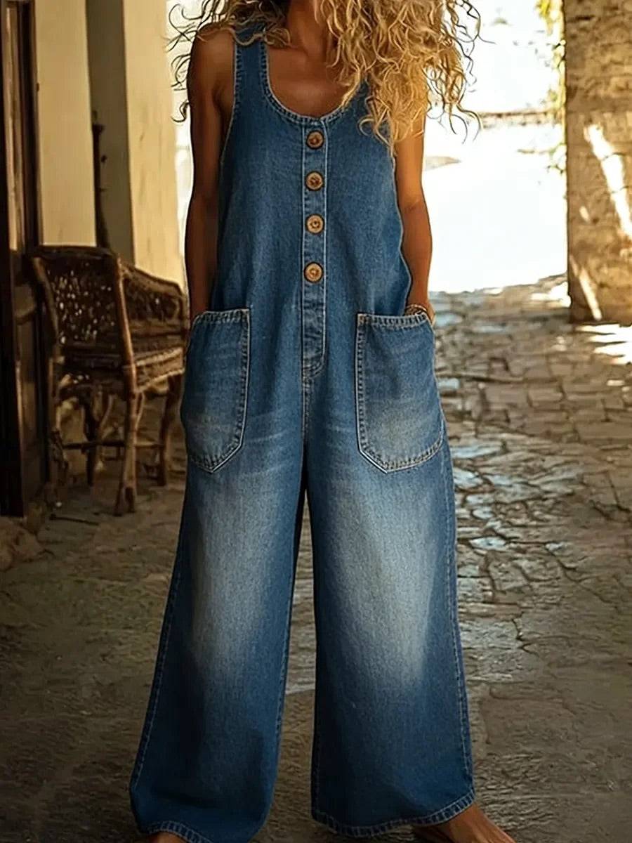 Lenna – Vintage Denim Jumpsuit