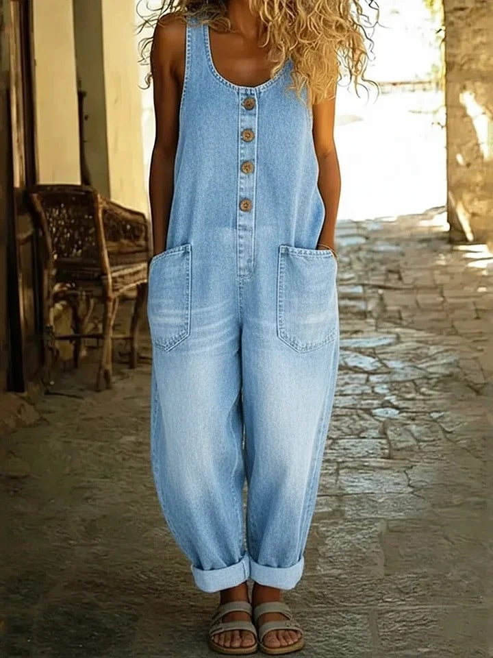 Lenna – Vintage Denim Jumpsuit
